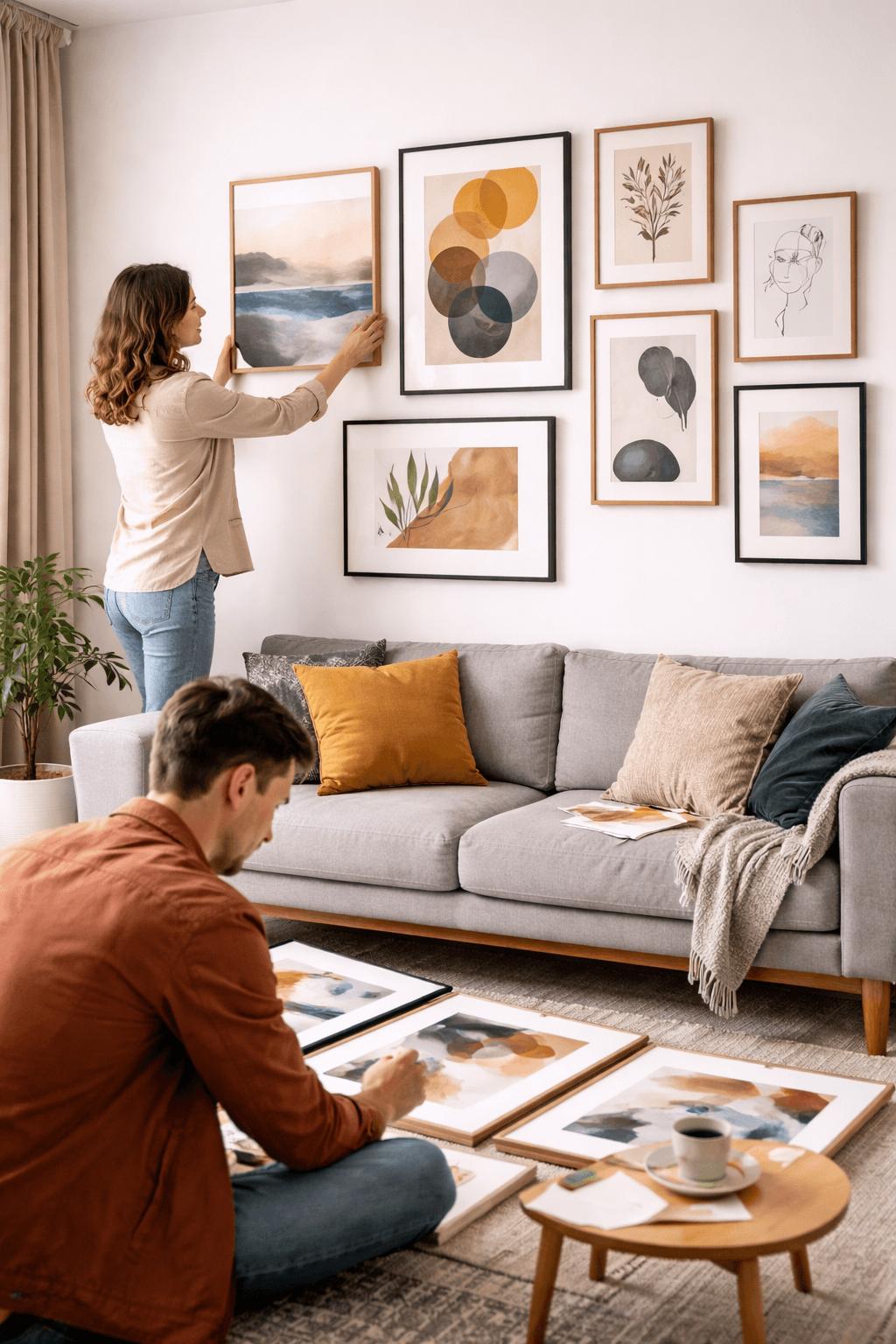 Jak urządzić mieszkanie ze sztuką? Obrazy, plakaty i galerie ścienne krok po kroku