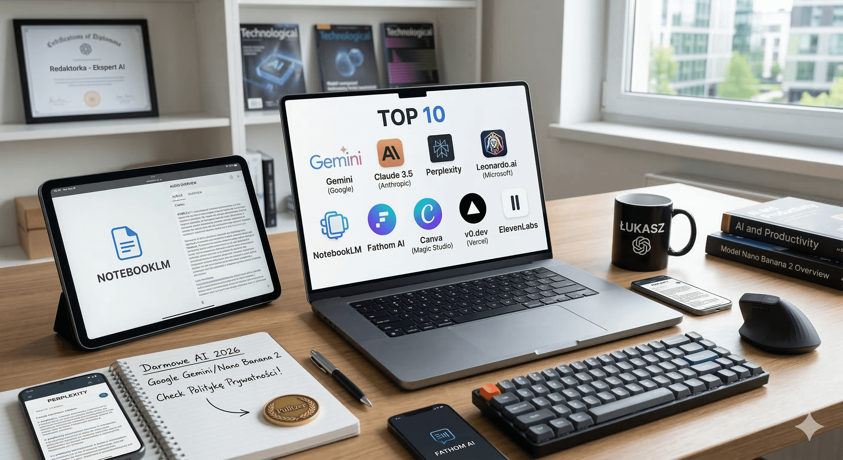 Najlepsze darmowe narzędzia AI w 2026 - ranking (TOP 10, które realnie oszczędza czas) - zdjecie glowne